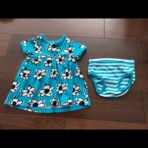 Hanna Andersson dress/diaper cover size 60/3-6 mos